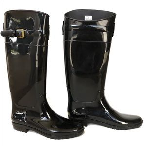 Ralph Lauren Rossalyn II black Rubber Rain Boots